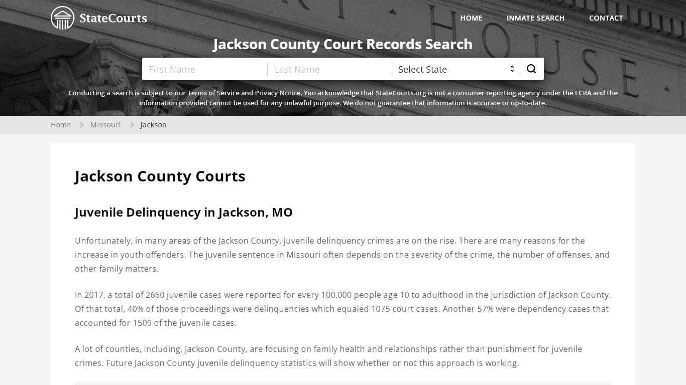 Jackson County, MO Courts - Records & Cases - StateCourts